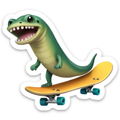 skateboarding eel sticker