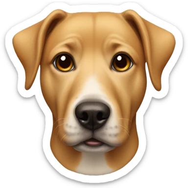 Dog with a human face  sticker
