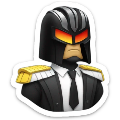 tuxedo gnu/linux judge dredd sticker