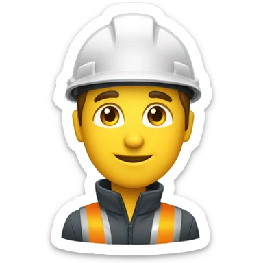 CONTRUCTOR CON CASCO DE SEGURIDAD  sticker