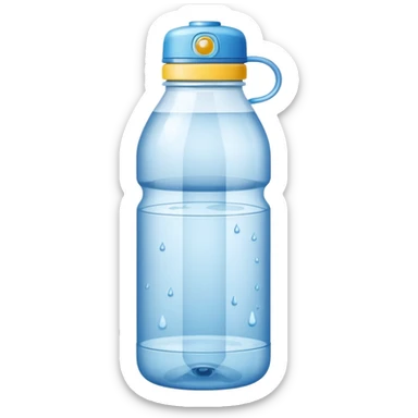 Water bottle emoji bottle sticker