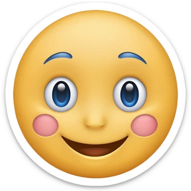 Blue emoji meme sticker