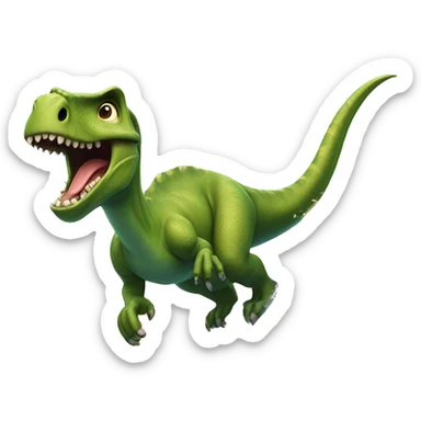 Dinosaur surfing sticker