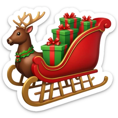 Christmas sleigh sticker