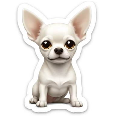 white chihuahua with floppy ears sticker