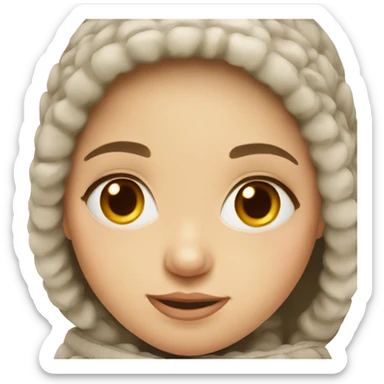 Russian girl in winter  sticker