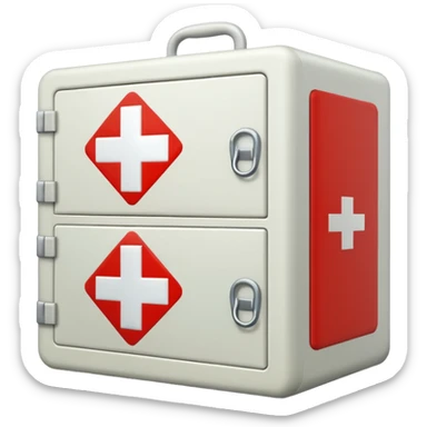 first aid cupboard sticker