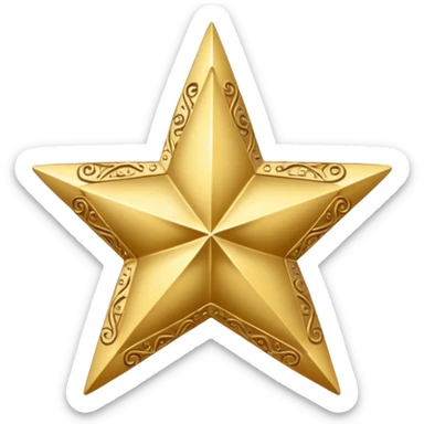 star drawn with calligraphy pen sticker