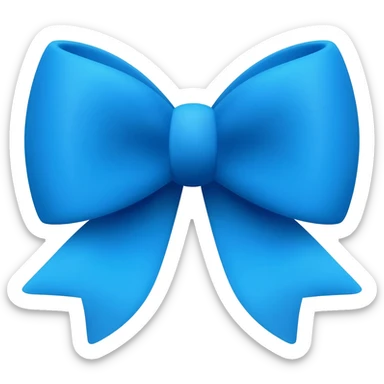 Bow to be this shape 🎀 but to be blue in color sticker