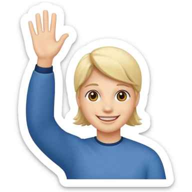 Quelqu'un qui salue sticker