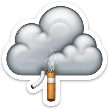 Smoking cigarette,  sticker