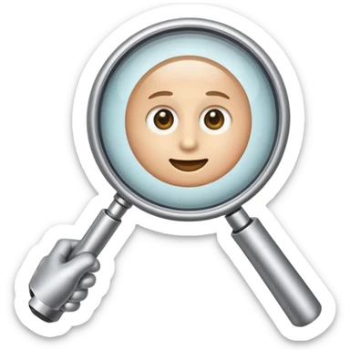 magnification glass arm sticker