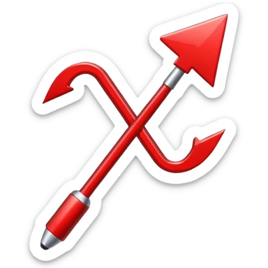 Una flecha roja  de verificación que se mueva sticker