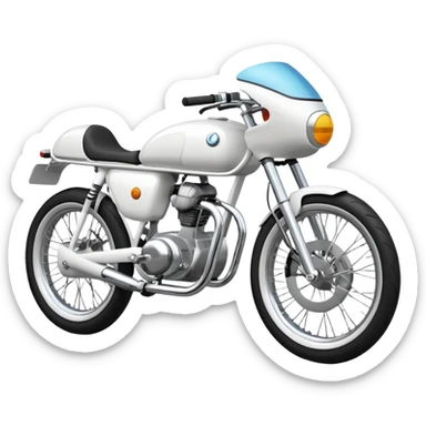 White naked bike sticker