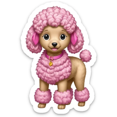 Poodle Rosa sticker