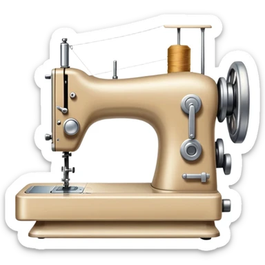 The sewing machine beige sticker