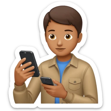 learning reading phone on tiktok with controller in had sticker