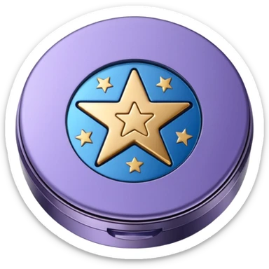 A round case that narrows toward the bottom, with a star-shaped debossed pattern on the eyeshadow and a debossed ETUDE logo beneath it sticker