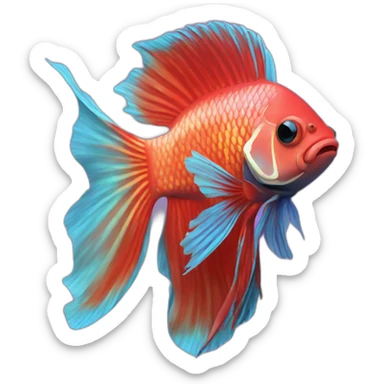 Betta fish sticker