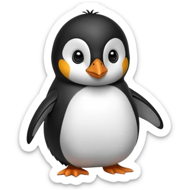 side eyeing penguin sticker