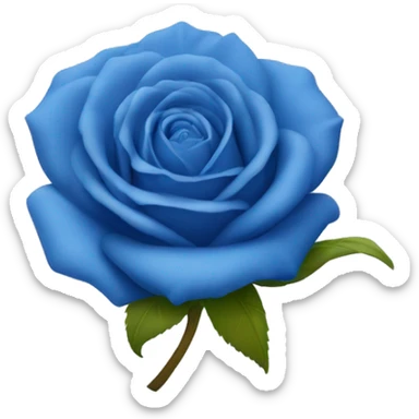 Rosa de color azul y pequeña sticker
