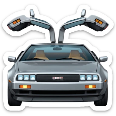 DeLorean DMC-12 driving sticker