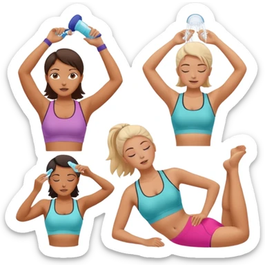 Faça ela fazendo academia, dormindo, finalizando o cabelo,se maquiando fazendo skin Care e tomando banho Premium  sticker