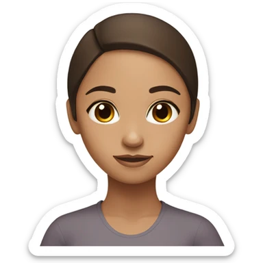 Brunette girl Brown eyes doing yoga sticker