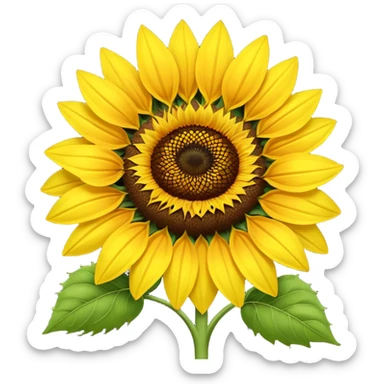 Sunflower yellow wuth dark brown center sticker