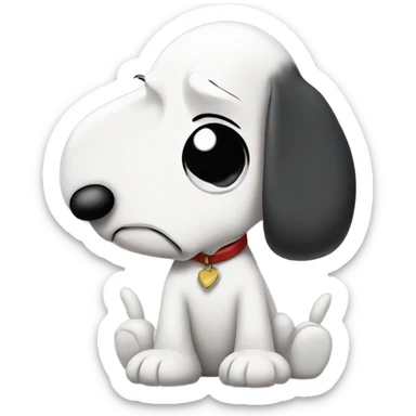 Sad snoopy sticker
