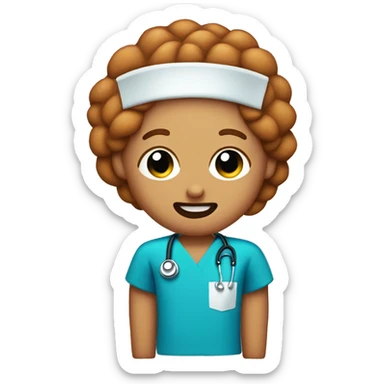 ginger bread cookie wearing scrubs  sticker