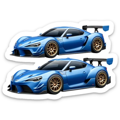 Wonder Woman’s Long wheelbase widened pearly night blue Toyota 86 hypercar racer sticker