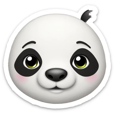 cute panda face sticker