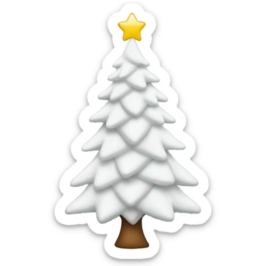 White christmas tree sticker
