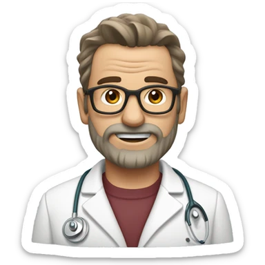 Docteur peau marron foncée, barbus ou on voit son buste  sticker