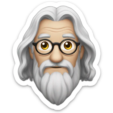 Gandalf with glasses sticker