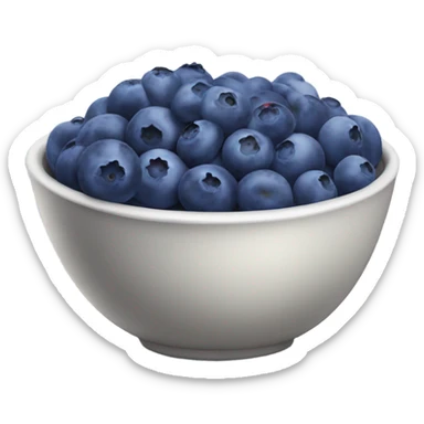 Bowl of blueberries  sticker