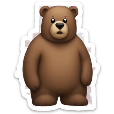 Big bear in a Buffalo plaid flannel shirt  sticker