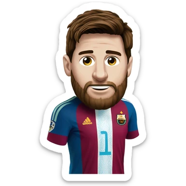 Leo Messi camiceta de argentina  sticker