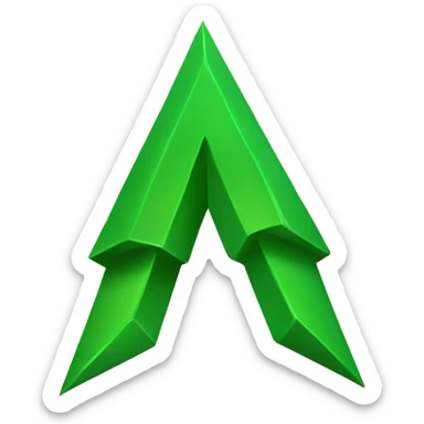 green arrow up sticker