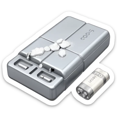 Dead battery snorting cocaine sticker