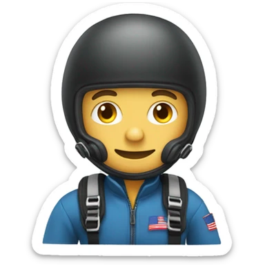 skydiver in freefal sticker