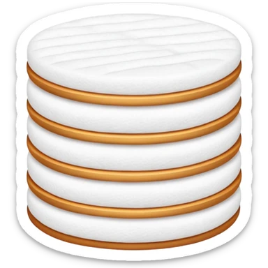 A pack of 50 round cotton pads sticker