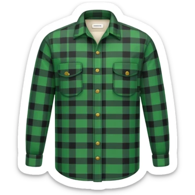 green lumberjack shirt sticker