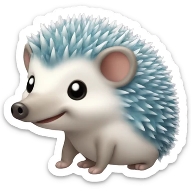 baby hedgehog fused with narwhal sticker