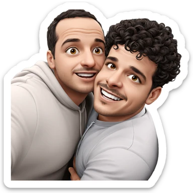 cheek to cheek selfie moment sticker