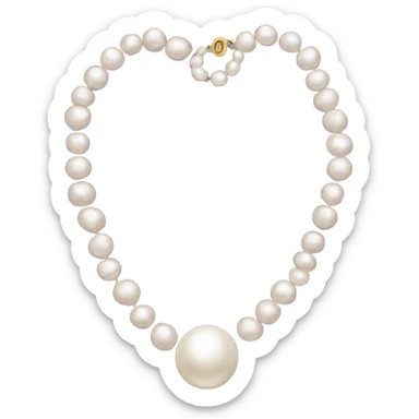 Pearl necklace sticker