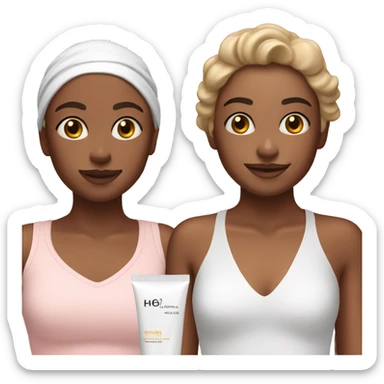 3 products of a skincare sticker