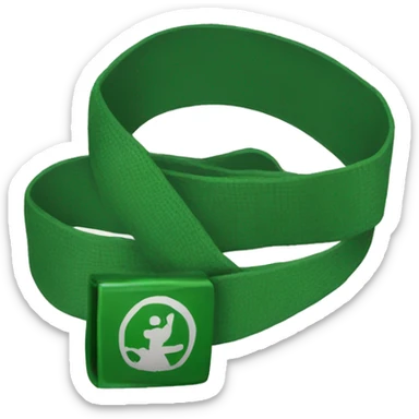 Green karate belt sticker