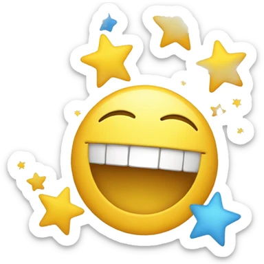 Smile eith stars sticker